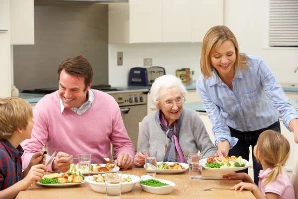 Visual for this record: Absorbed caregivers responded more harshly at family meals
