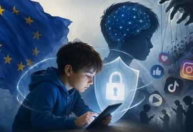 Visual for this record: Brussels set out how platforms should protect minors