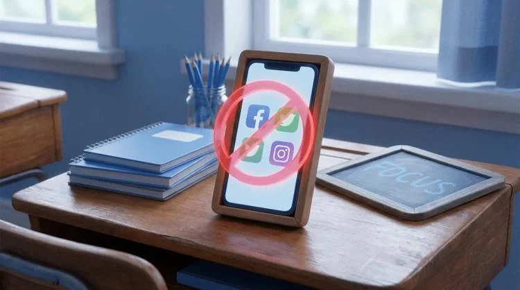 Visual for this record: Florida requires phones off and social media blocked in class